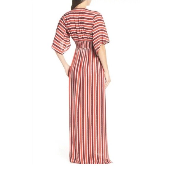 Maaji Morning Glam Striped Maxi Long Swimsuit Cover Up Dress Size L Beach Boho - Picture 2 of 14